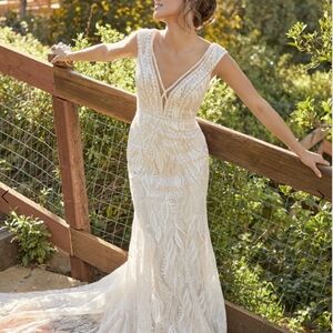 Madison James Ivory Lace Wedding Dress